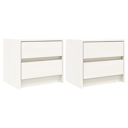 vidaXL Bedside Cabinets 2 pcs White 40x31x35.5 cm Solid Wood Pine