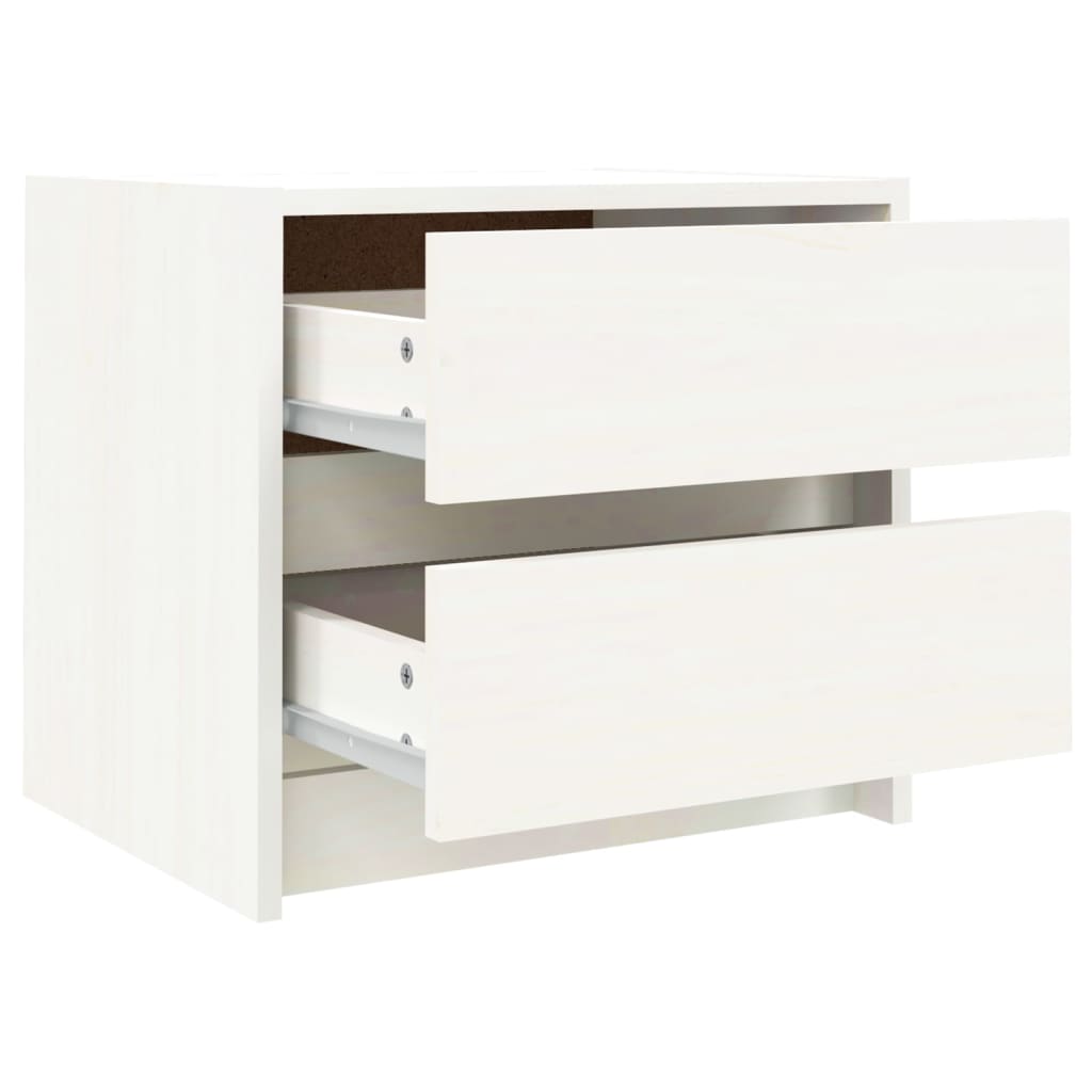 vidaXL Bedside Cabinets 2 pcs White 40x31x35.5 cm Solid Wood Pine