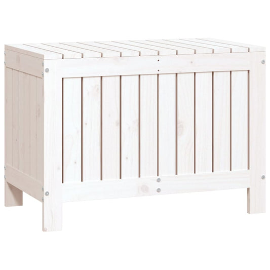 vidaXL Garden Storage Box White 76x42.5x54 cm Solid Wood Pine