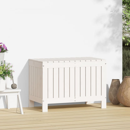 vidaXL Garden Storage Box White 76x42.5x54 cm Solid Wood Pine