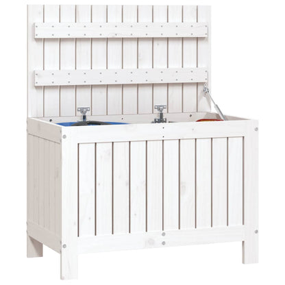 vidaXL Garden Storage Box White 76x42.5x54 cm Solid Wood Pine