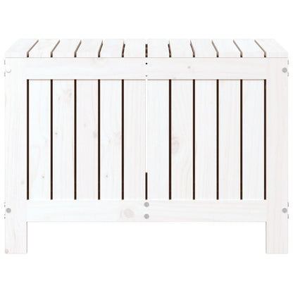 vidaXL Garden Storage Box White 76x42.5x54 cm Solid Wood Pine
