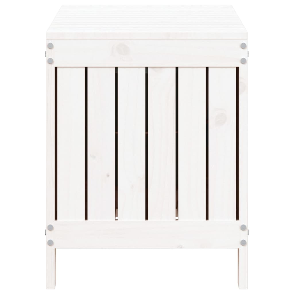 vidaXL Garden Storage Box White 76x42.5x54 cm Solid Wood Pine