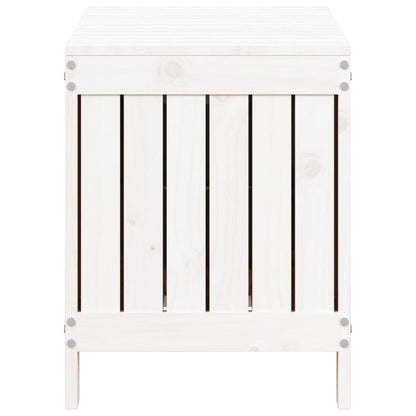 vidaXL Garden Storage Box White 76x42.5x54 cm Solid Wood Pine