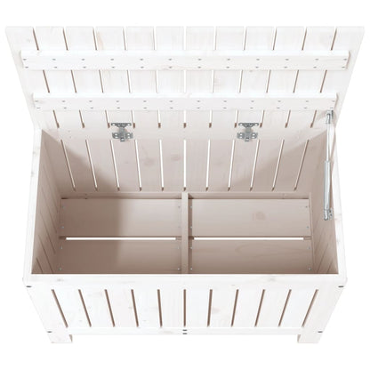vidaXL Garden Storage Box White 76x42.5x54 cm Solid Wood Pine