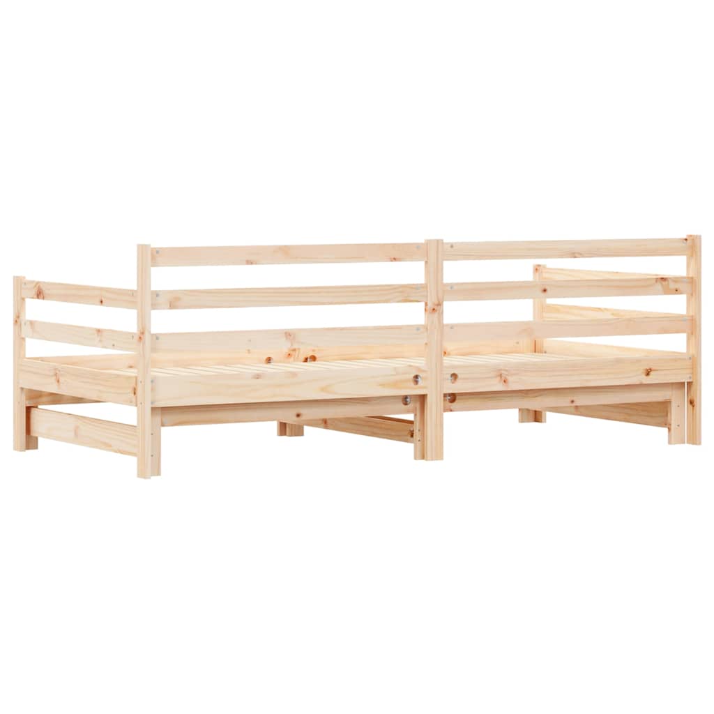 vidaXL Daybed with Trundle without Mattress 90x200 cm Solid Wood