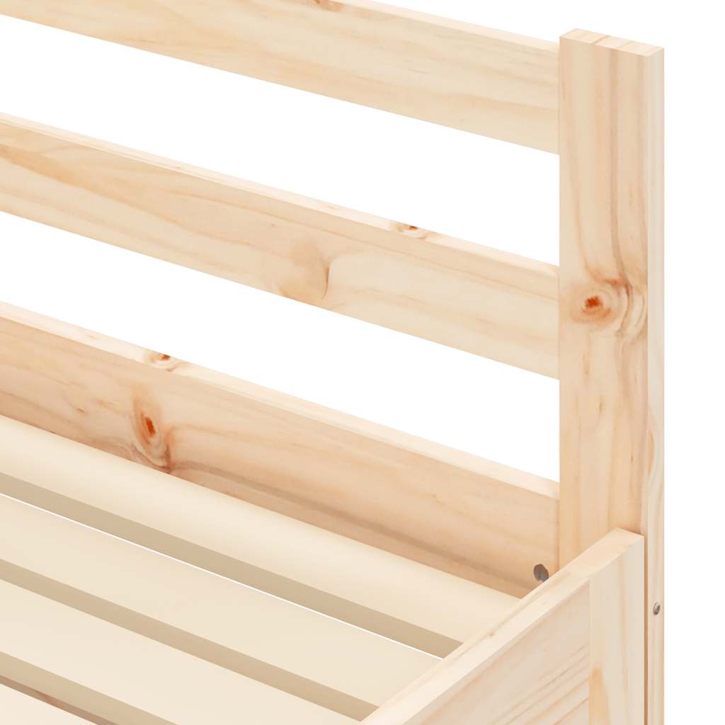 vidaXL Daybed with Trundle without Mattress 90x200 cm Solid Wood