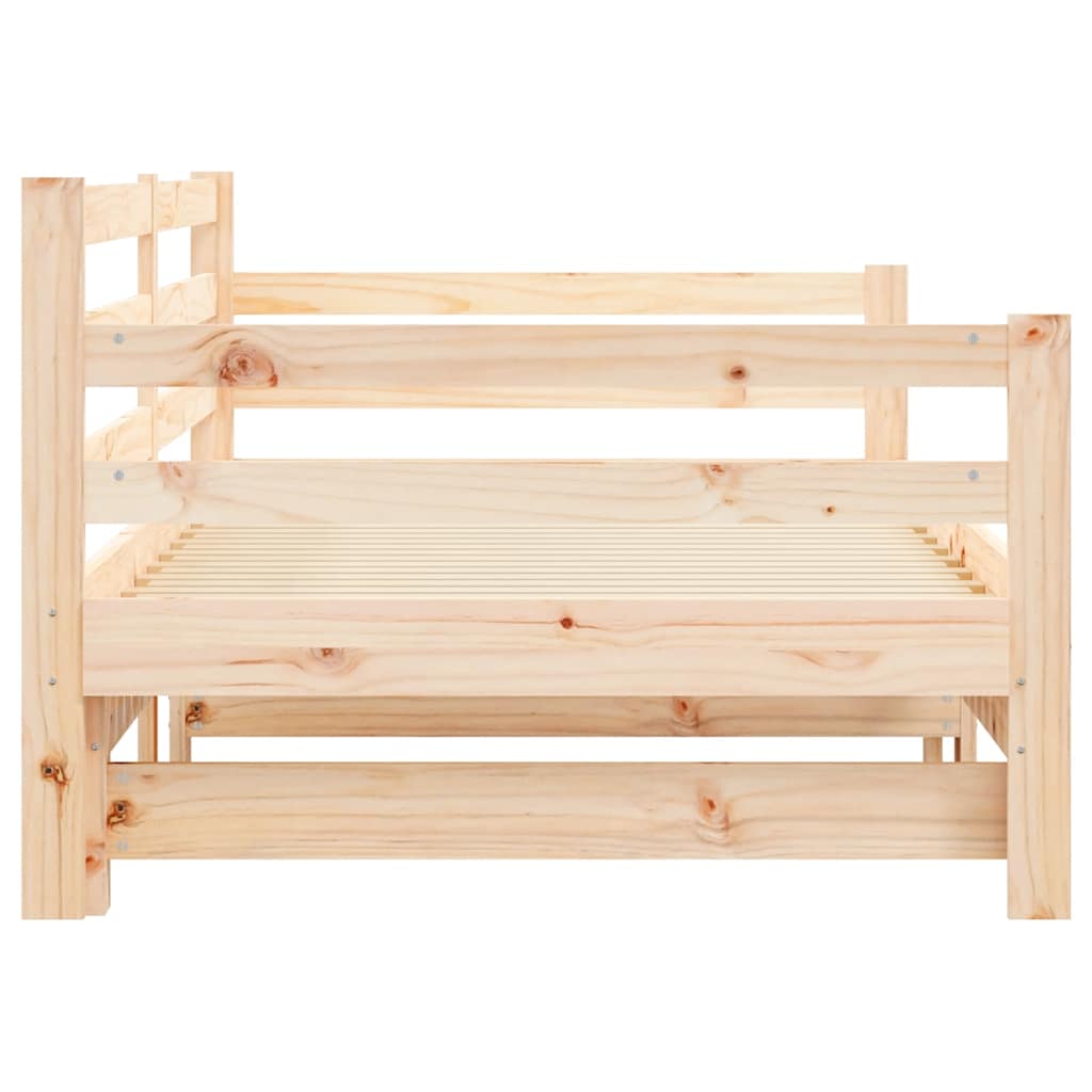 vidaXL Daybed with Trundle without Mattress 80x200 cm Solid Wood