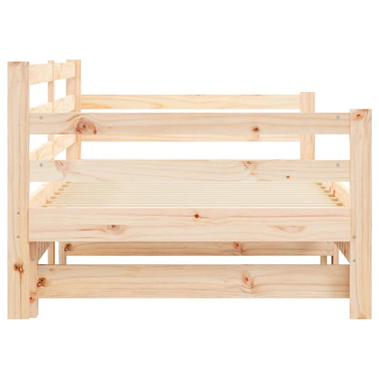 vidaXL Daybed with Trundle without Mattress 80x200 cm Solid Wood