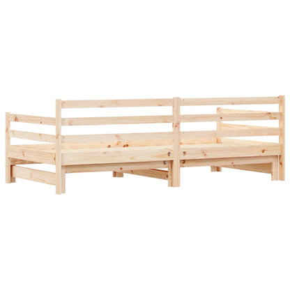 vidaXL Daybed with Trundle without Mattress 80x200 cm Solid Wood