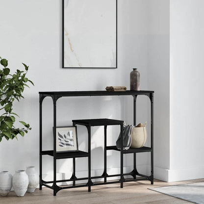 vidaXL Console Table Black 89.5x28x76 cm Engineered Wood