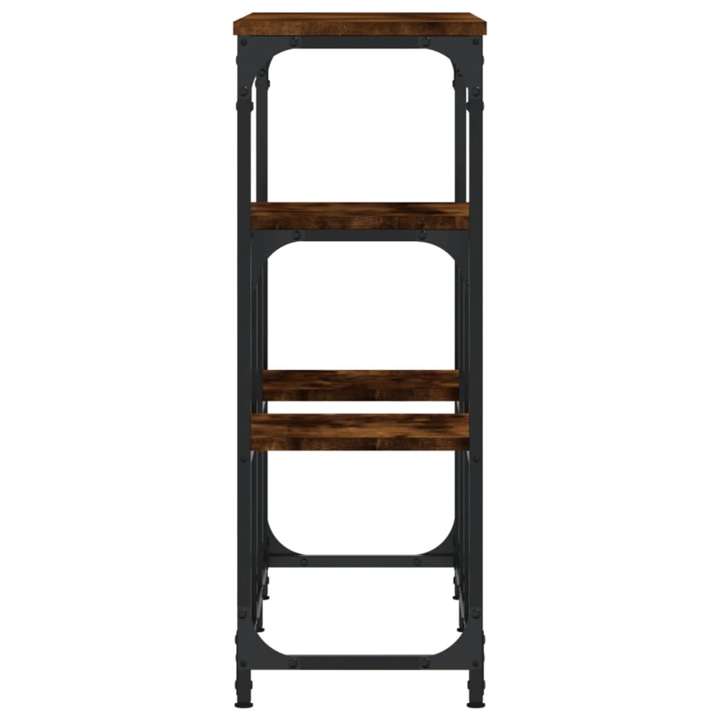 vidaXL Console Table Smoked Oak 89.5x28x76 cm Engineered Wood