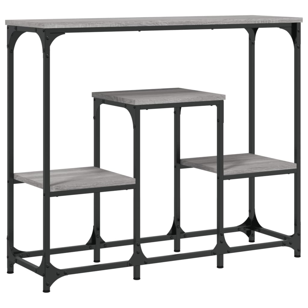vidaXL Console Table Grey Sonoma 89.5x28x76 cm Engineered Wood