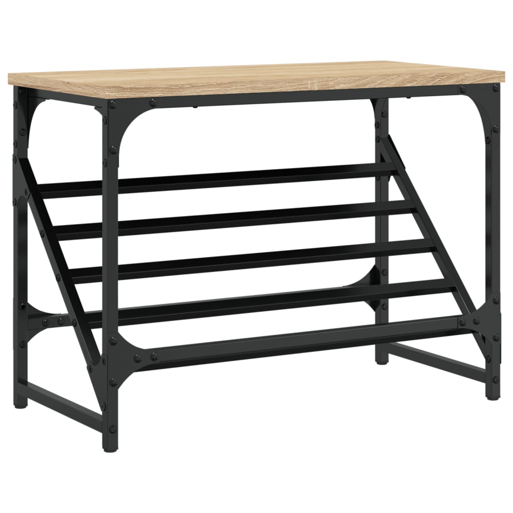 vidaXL Shoe Rack Sonoma Oak 60x30x45 cm Engineered Wood