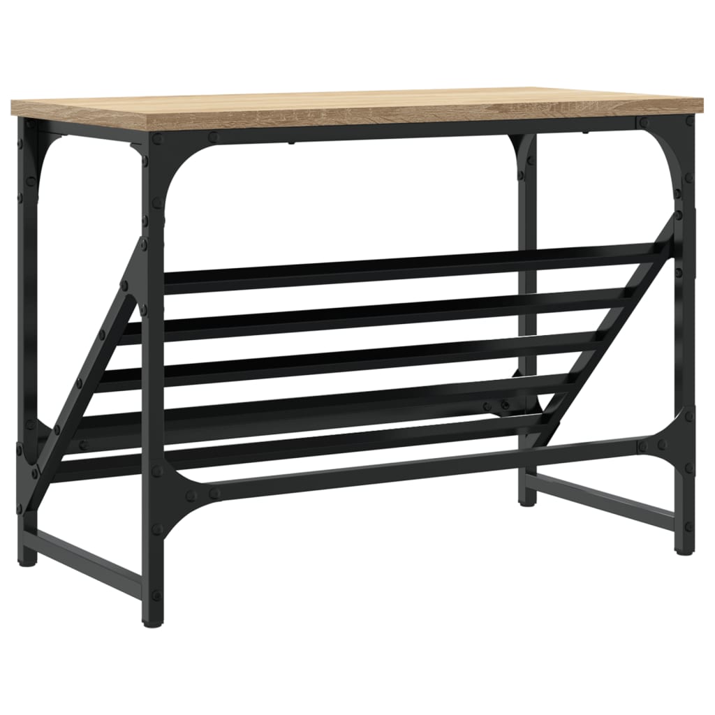 vidaXL Shoe Rack Sonoma Oak 60x30x45 cm Engineered Wood