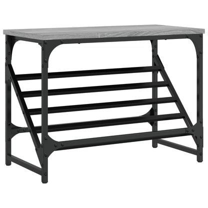 vidaXL Shoe Rack Grey Sonoma 60x30x45 cm Engineered Wood