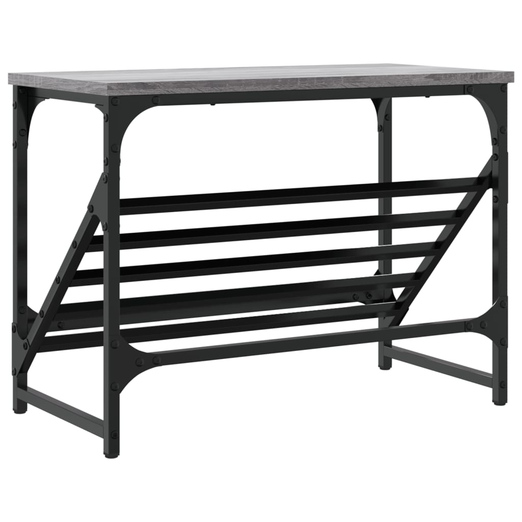 vidaXL Shoe Rack Grey Sonoma 60x30x45 cm Engineered Wood