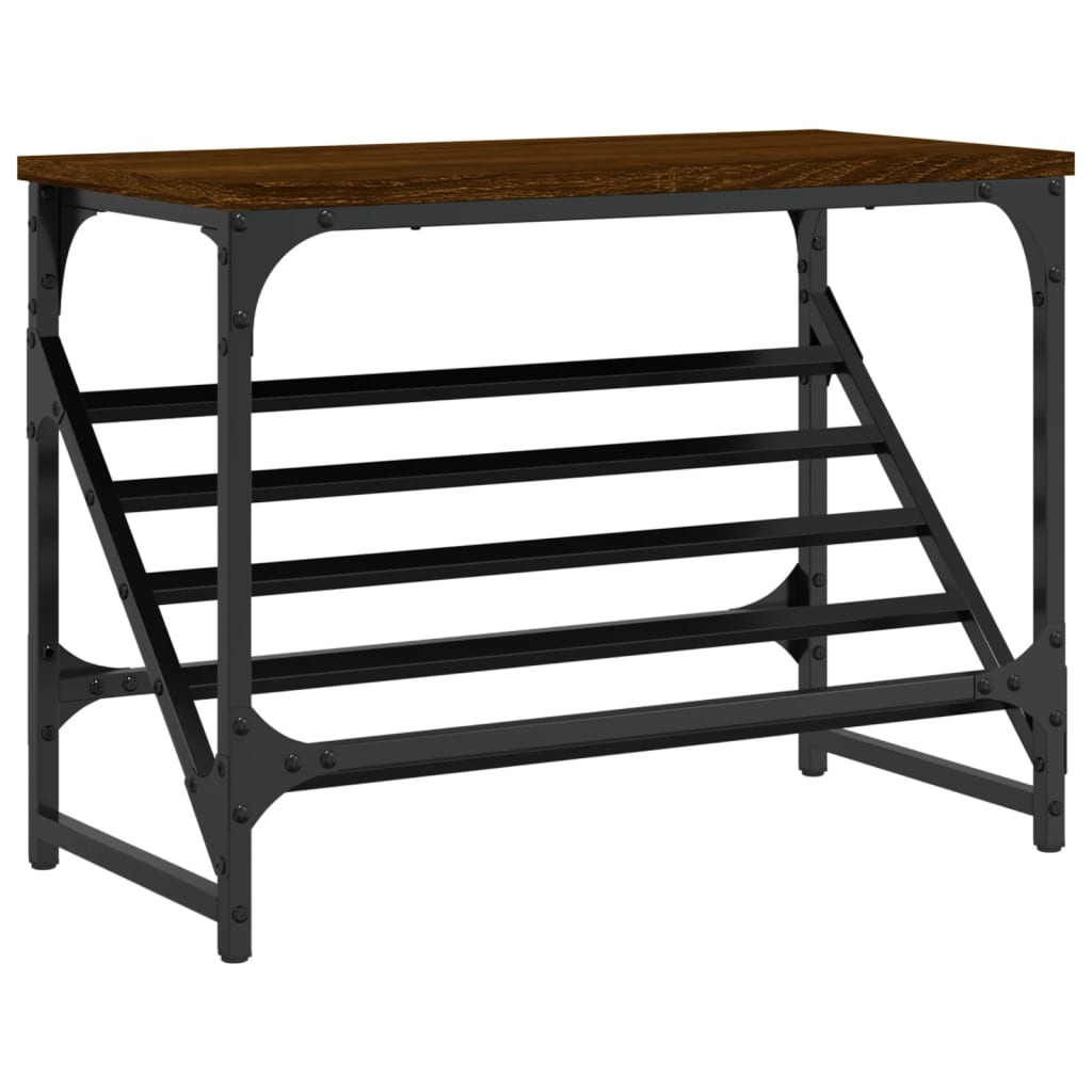 vidaXL Shoe Rack Brown Oak 60x30x45 cm Engineered Wood