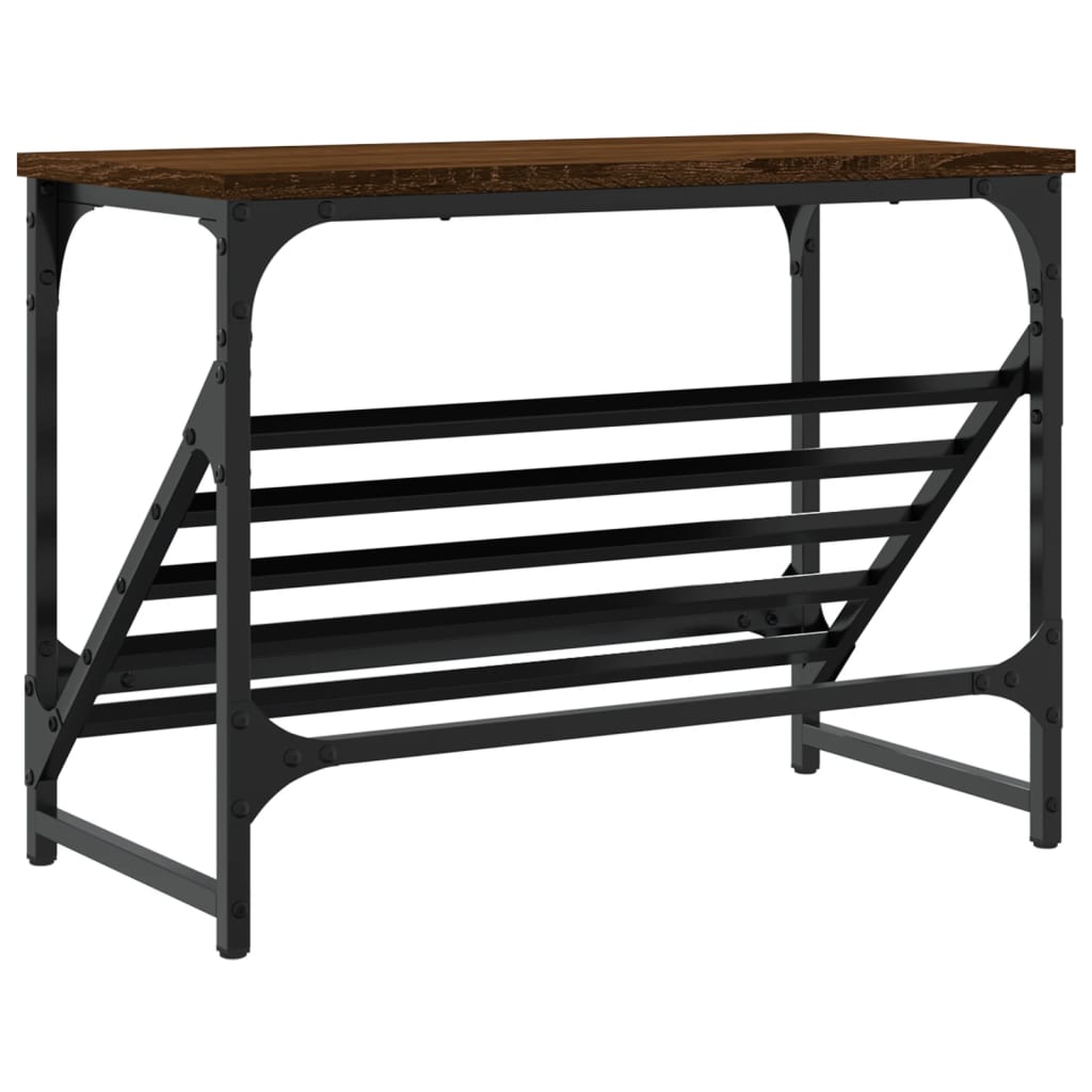 vidaXL Shoe Rack Brown Oak 60x30x45 cm Engineered Wood