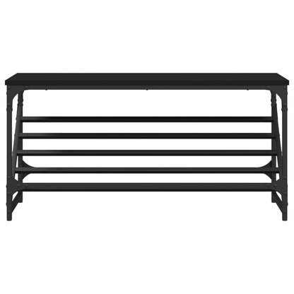 vidaXL Shoe Rack Black 90x30x45 cm Engineered Wood