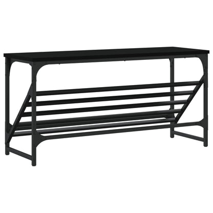 vidaXL Shoe Rack Black 90x30x45 cm Engineered Wood