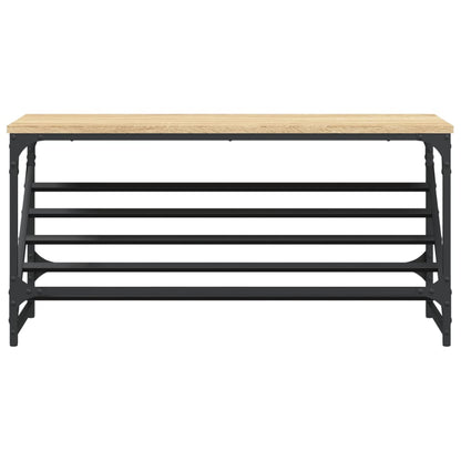 vidaXL Shoe Rack Sonoma Oak 90x30x45 cm Engineered Wood