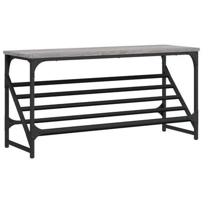 vidaXL Shoe Rack Grey Sonoma 90x30x45 cm Engineered Wood