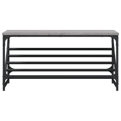 vidaXL Shoe Rack Grey Sonoma 90x30x45 cm Engineered Wood