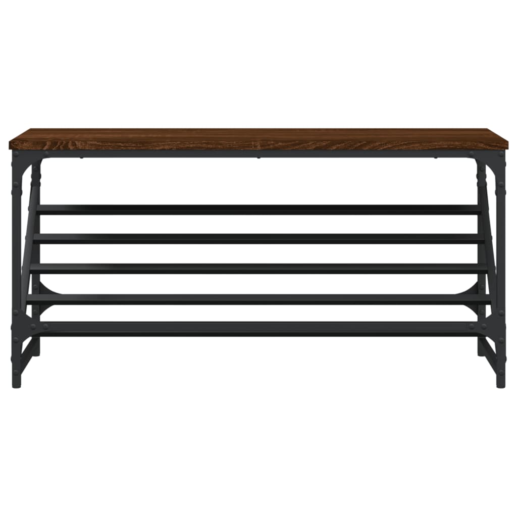 vidaXL Shoe Rack Brown Oak 90x30x45 cm Engineered Wood