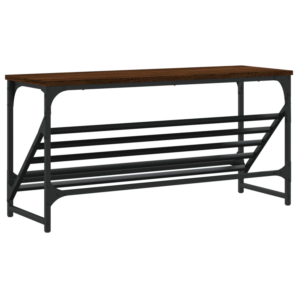 vidaXL Shoe Rack Brown Oak 90x30x45 cm Engineered Wood