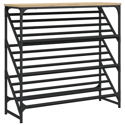 vidaXL Shoe Rack Sonoma Oak 90x30x85 cm Engineered Wood