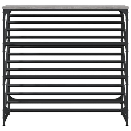 vidaXL Shoe Rack Grey Sonoma 90x30x85 cm Engineered Wood
