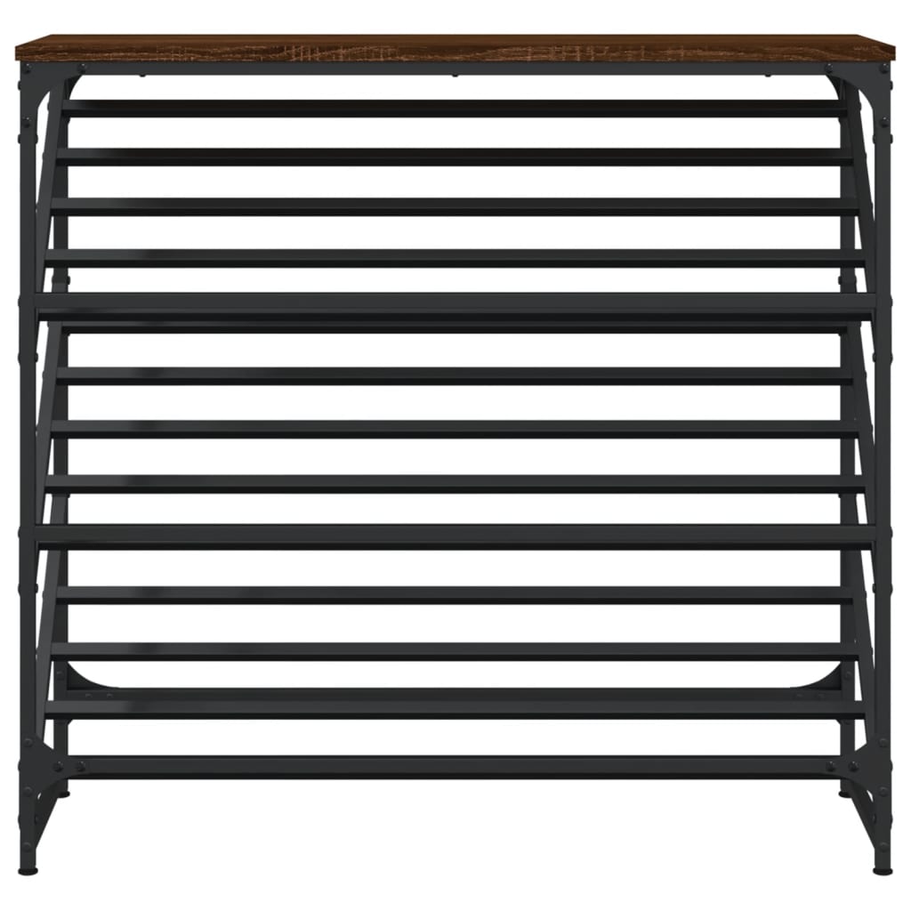 vidaXL Shoe Rack Brown Oak 90x30x85 cm Engineered Wood