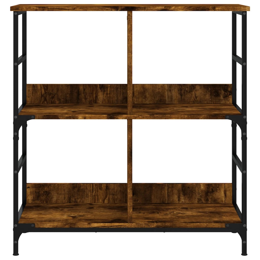 vidaXL Bookshelf Smoked Oak 78.5x33x82 cm Engineered Wood