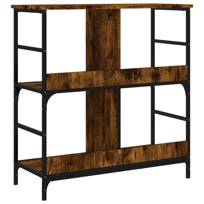 vidaXL Bookshelf Smoked Oak 78.5x33x82 cm Engineered Wood