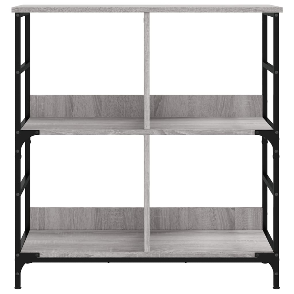 vidaXL Bookshelf Grey Sonoma 78.5x33x82 cm Engineered Wood