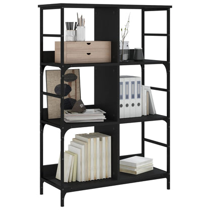 vidaXL Bookshelf Black 78.5x33x117.5 cm Engineered Wood