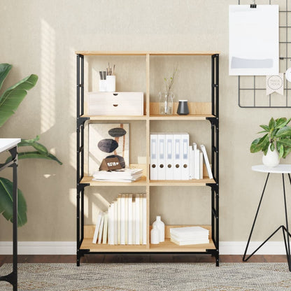 vidaXL Bookshelf Sonoma Oak 78.5x33x117.5 cm Engineered Wood