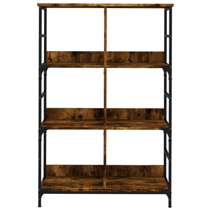 vidaXL Bookshelf Smoked Oak 78.5x33x117.5 cm Engineered Wood