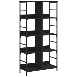 vidaXL Bookshelf Black 78.5x33x153 cm Engineered Wood