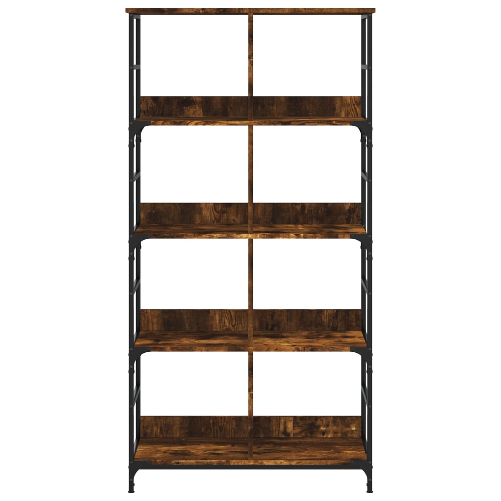 vidaXL Bookshelf Smoked Oak 78.5x33x153 cm Engineered Wood