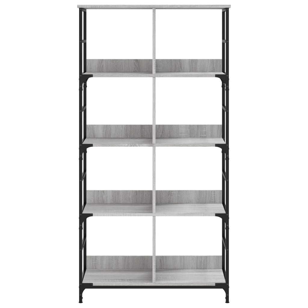 vidaXL Bookshelf Grey Sonoma 78,5x33x153 cm Engineered Wood