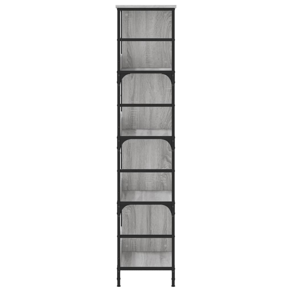 vidaXL Bookshelf Grey Sonoma 78,5x33x153 cm Engineered Wood