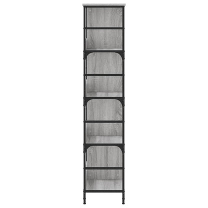 vidaXL Bookshelf Grey Sonoma 78,5x33x153 cm Engineered Wood
