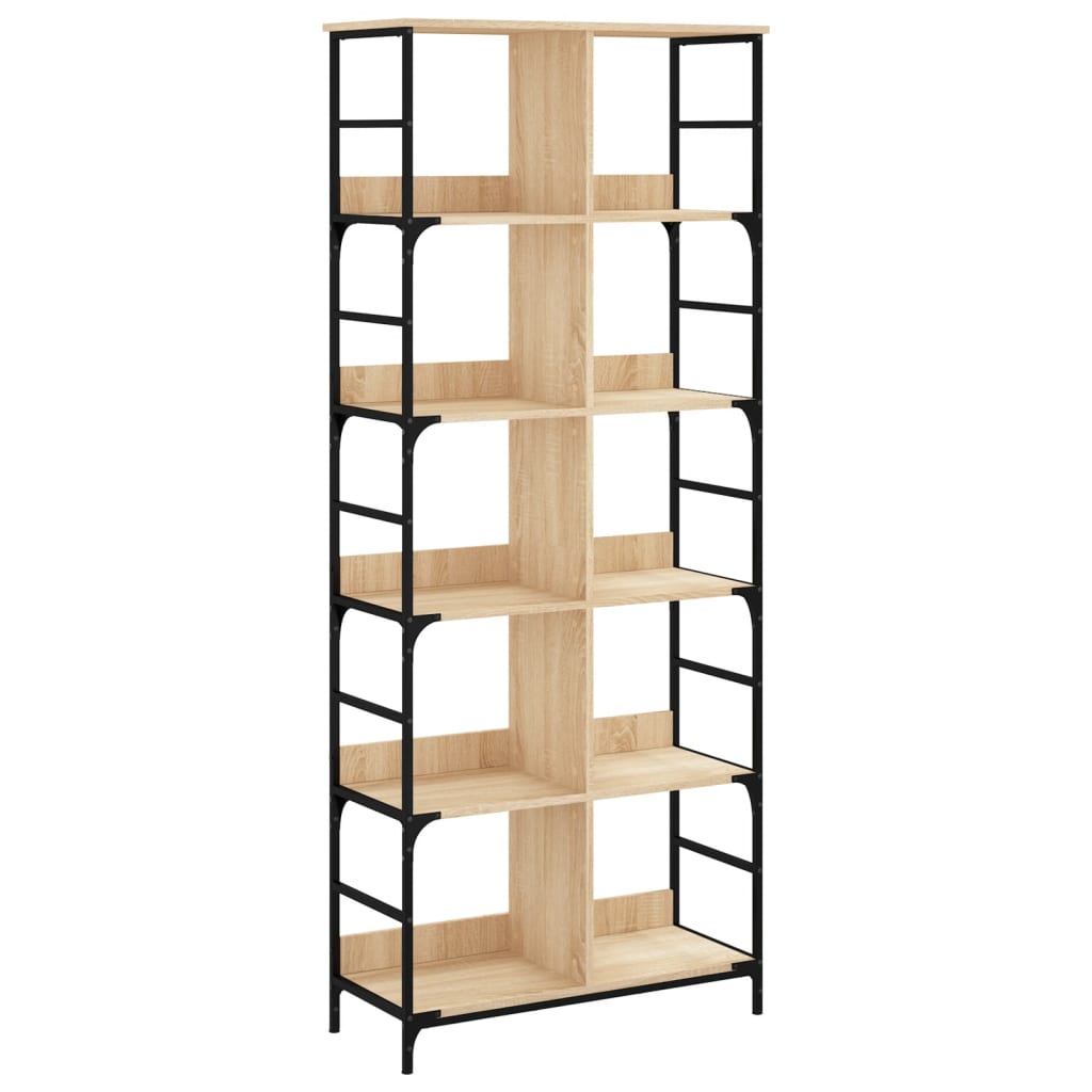 vidaXL Bookshelf Sonoma Oak 78.5x33x188.5 cm Engineered Wood