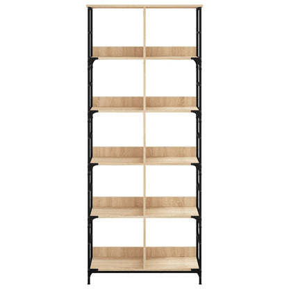 vidaXL Bookshelf Sonoma Oak 78.5x33x188.5 cm Engineered Wood