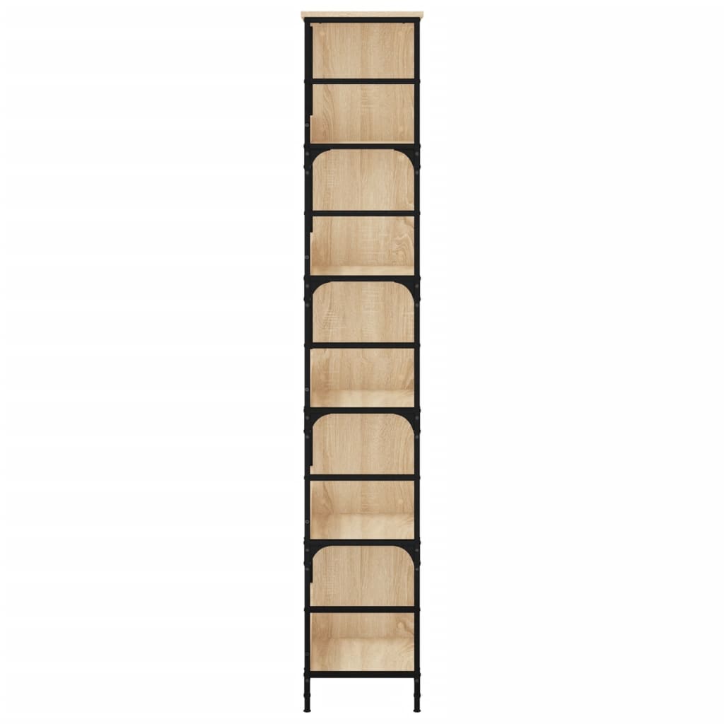 vidaXL Bookshelf Sonoma Oak 78.5x33x188.5 cm Engineered Wood