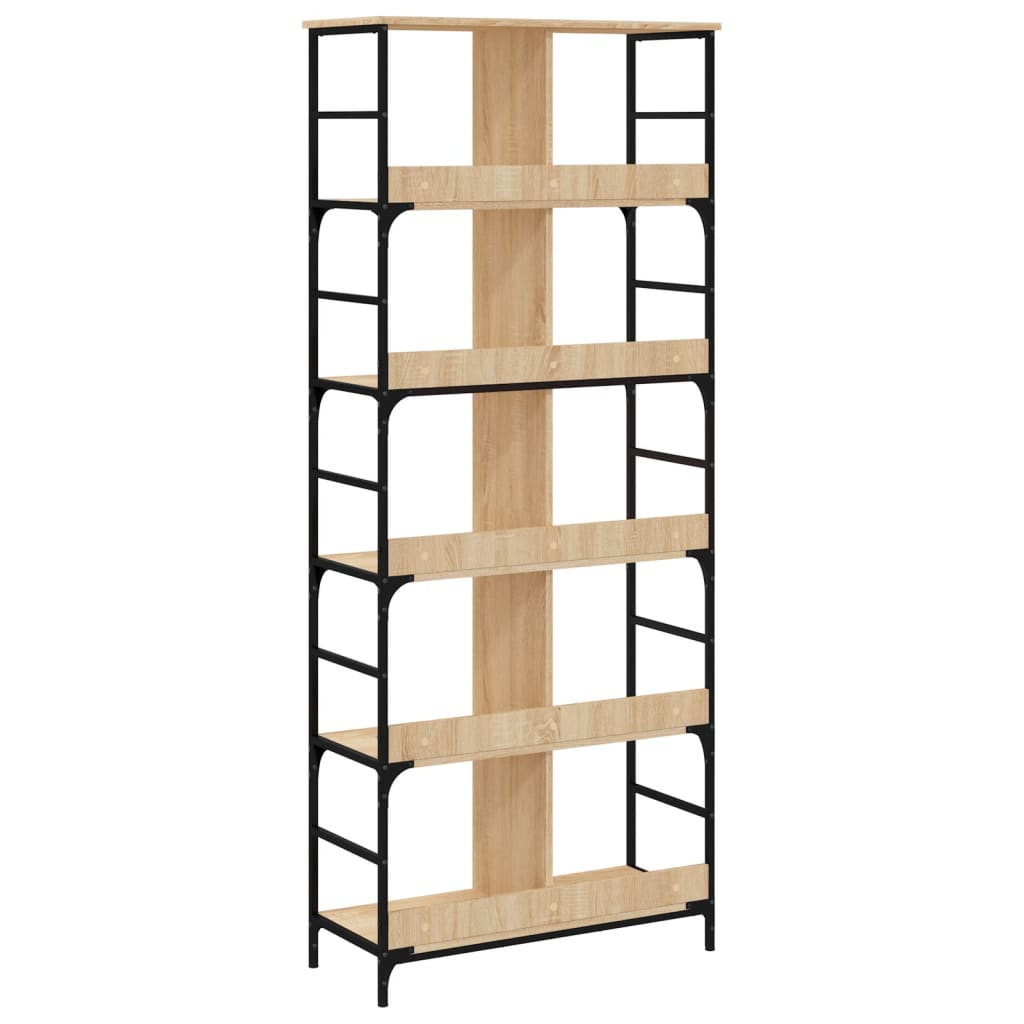 vidaXL Bookshelf Sonoma Oak 78.5x33x188.5 cm Engineered Wood