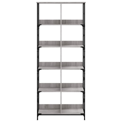 vidaXL Bookshelf Grey Sonoma 78.5x33x188.5 cm Engineered Wood