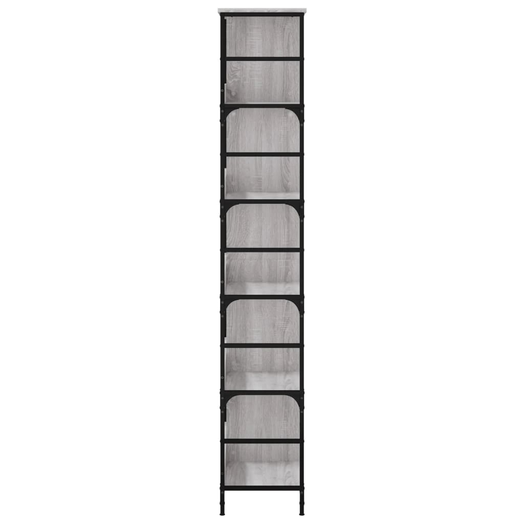 vidaXL Bookshelf Grey Sonoma 78.5x33x188.5 cm Engineered Wood